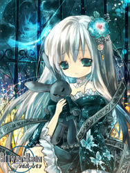 e-shuushuu.net - 58278 - Silver Rain - chibi, child, dress, gothic, grey hair, hairpins, jewelry, long hair, ribbon, teddy.jpeg